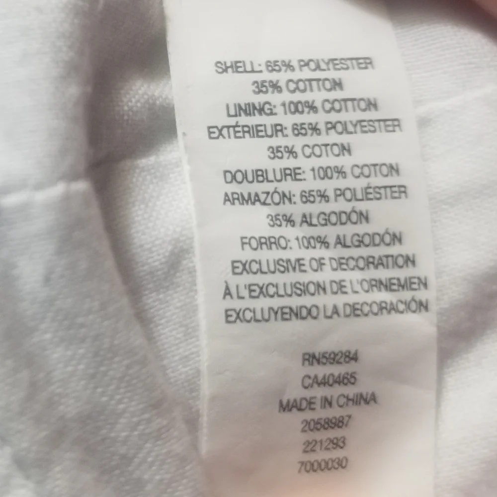 Sweet white cotton/poly sz M hat w flower - Picture 9 of 9